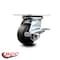 Service Caster 4 Inch Heavy Duty Rubber on Steel Caster with Roller Bearing and Brake SCC SCC-35S420-RSR-SLB - alternate 5